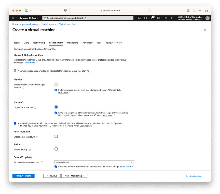 Create Virtual Machine Step 4