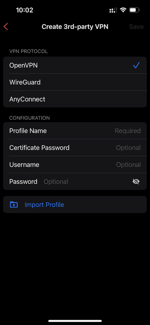 Create VPN Connection Step 2