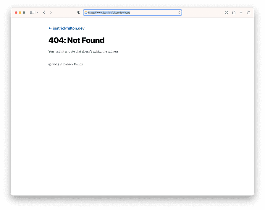 404 Screenshot