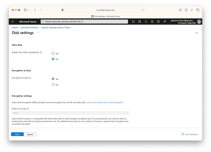 Configure Encryption at Host