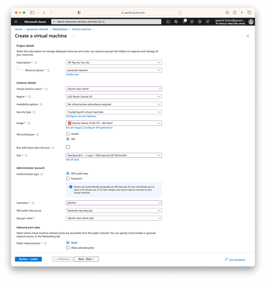 Create Virtual Machine