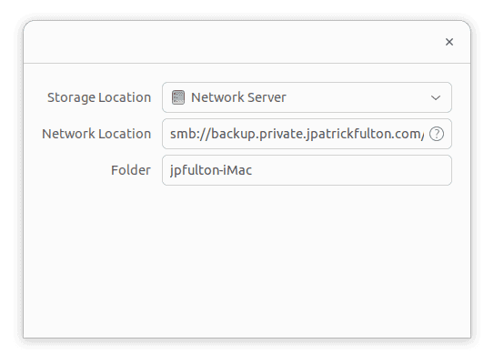 Ubuntu Backup Location